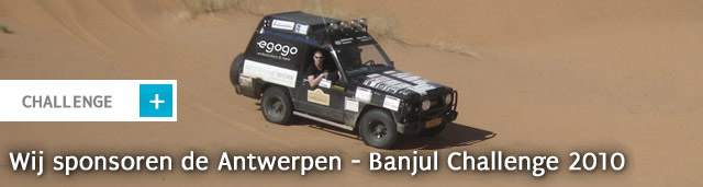 Wij sponsoren de Antwerpen - Banjul Challenge 2010