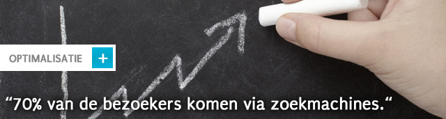 70% van de bezoekers komen via zoekmachines